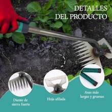 CYPNHerramienta de Extracción de Malas Hierbas para Jardín Deshierbe de Acero Forjado de 11 Dientes Para Removedor de Mano de Propósito para Eliminación de Malezas de Jardín Patio GranjaFashion - 213471723 - Ver 8