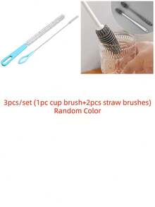 多功能清洁刷，吸管刷，奶瓶刷，不锈钢吸管清洁器，婴儿奶瓶清洁器（颜色随机）
