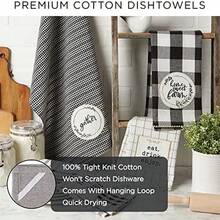 DII Home Sweet Farmhouse Kitchen Collection, Juego de paos de Cocina, 18 x 28 Pulgadas, Negro, 4 Unidades - Juego de 1 paño de cocina negro + 1 paño de cocina, 45 x 71 cm - Ver 9