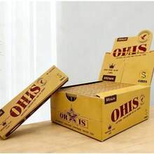24 包 OHIS 高级 110MM 经典超薄卷烟纸，每包 32 张卷烟纸和 32 个滤嘴；天然木浆慢燃，深受手工卷烟爱好者的喜爱，也是母亲节、父亲节、情人节、圣诞节和其他重要节日的绝佳礼物选择。