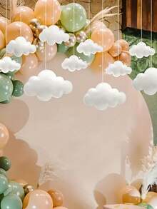 1件白色云朵装饰，适用于婚礼、生日、派对背景，营造房间氛围，适合DIY派对、主题派对，室内天花板悬挂装饰，家居装饰 - 彩色 - 查看 5
