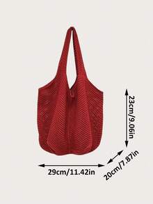 Yogodlns 轻便休闲镂空编织购物钩编包，大容量手提袋，适合旅行、户外活动和上学。多功能厨房收纳网袋，适合海滩度假或轻松携带，母亲节礼物之选。 - 紅色 - 查看 10