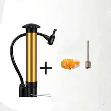 Mini Portable Air Pump With Needle, Suitable For Basketball, Football, Volleyball, Bicycle And Other Balls - Gold - View 2