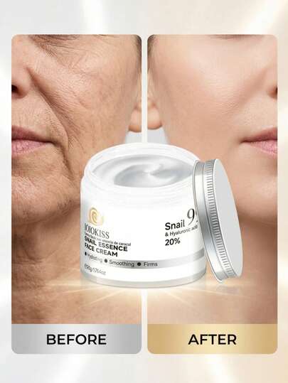 IOIOKISS 蜗牛精华修护霜 - 高效保湿，蕴含20%玻尿酸，有效改善暗沉、粗糙，紧致肌肤轮廓，抚平皱纹，舒缓敏感，滋养肌肤，锁住水分，蜗牛胶原蛋白精华霜，适合所有肤质，女士护肤好礼，50克