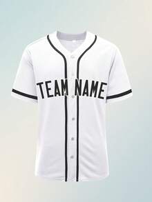 Customizable Plus Size Men's Baseball Jacket, Nameable And Numberable, Suitable For Gatherings And Matches, Fast Delivery White Summer - trắng - Xem 2