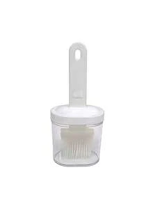 多功能硅胶油刷带储油瓶 - 耐热涂油刷，适用于烹饪、烧烤、烘焙和煎饼，不掉毛厨房酱料刷