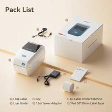 NIIMBOT K3 Label Printer White 3 Inch Desktop Label Maker With High-Speed,Bluetooth Connection For Small Business And Home Office - EU C Type Plug(220-240V) - View 3