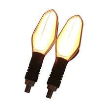KINGMOTO Par de direccionales para moto universal con luz LED y luz preventiva, contiene un imán para cambiar de color al pasarlo - Direccional - Ver 6