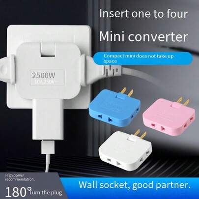 Opera mini convertidor, conversión de enchufe, desenchufando poroso, belleza marcando la transformación toma UN giro de tres buddha marcando vaya marcando la transformación de europa y EEUU, portátil compacto, con bolsillo, colocan, girar 180 grados de dos agujeros, UN giro poroso velador raja inalámbrica amplía la daga de cordero, con muros de plegado de UN enchufe de conversión de dos agujeros de convertidor