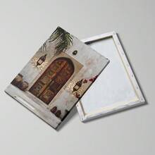 1pc Framed/Unframed Islamic Mosque Canvas Poster Boho Muslim Architecture Moroccan Door Wall Art Print Ramadan Decor Mediterranean Religious Painting For Apartment,Living Room,Bedroom,Modern Home Decoration - Multicolor - View 7