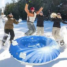 1pc Inflatable Snow Tube, Thick Inflatable Snow Tube, Suitable For Winter Skiing