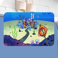 Diatom Mud Floor Mat, Made Of High-Quality Diatom Mud And Tech Fabric, With An Ultra-Soft Surface That Can Absorb Water To The Maximum Extent. Print 1.9.45 - Black - View 1