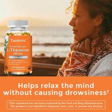 L-Theanine Dietary Supplement - With 200 Mg Of L-Theanine And 100 Mg Of N-Acetylcysteine ​​(NAC) - Supports Cardiovascular Health, Relieves Stress - 120 Capsules, 60-Day Supply - 1瓶 - 查看 3