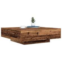 vidaXL Couchtisch, Antik-Holzoptik, 100 x 100 x 31 cm, Holzwerkstoff - Braun - Übersicht 3