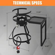 30qt Deep 55,000 BTU Turkey Fryer Outdoor Gas Propane Stock Pot Burner Cooker - Default - View 6