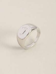 1枚定制儿童阿拉伯语戒指，阿拉伯字母戒指，精美定制礼物 - 銀色 - 查看 32