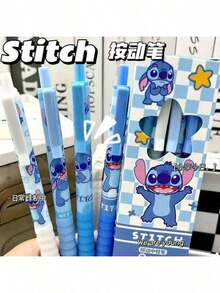 4pcs/8pcs/16pcs Pack Stitch Gel Pens, 0.5mm Black Ink Signature Pens, Student Supplies, Office Writing Stationery, Gifts - Multicolor - View 2