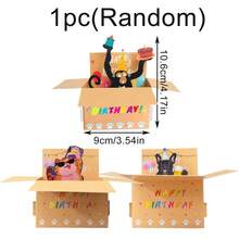 3张3D立体趣味生日贺卡，猴子、猫、狗图案，趣味十足，附赠信封，适合送给女性、妻子、母亲等。猫咪主题3D立体生日贺卡，趣味3D生日贺卡。 - 彩色 - 查看 12