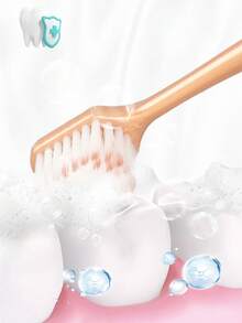 5支装宽双刷毛防滑硅胶手柄牙刷套装，高性价比家用装，与大型超市同款 - 彩色 - 查看 8