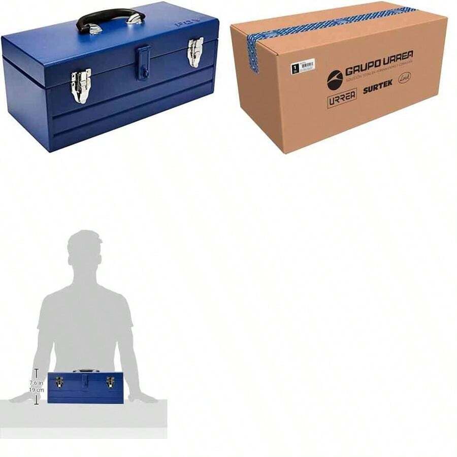 Foy TBF12 Caja portaherramientas metlica color azul sin charola 17" x 6" x 6" - 43x13x16 centímetros - Ver 1