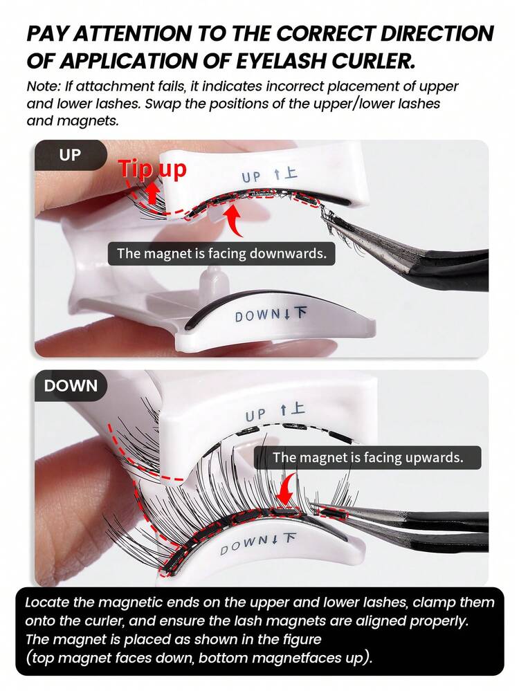 زوج أو زوجان من مجموعة رموش مغناطيسية مع ملقاط احترافي، قابلة لإعادة الاستخدام، رموش كثيفة متقاطعة، تصميم خليط من الرموش الطبيعية، مناسبة للارتداء اليومي، العمل، الدراسة، السفر، الحفلات، وما إلى ذلك. - الأسود - مشاهدة 4