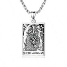 Collar cruz gótica plata tarjeta tarot diseño regalo mujeres hombres unisex joyería misteriosa - como en la foto - Ver 2
