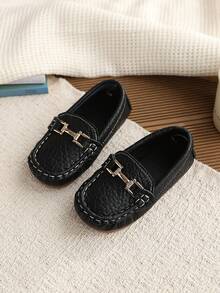 1双春季新款时尚百搭缝线儿童平底鞋 - 黑色 - 查看 1