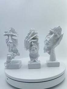 3pcs Golden Abstract Tree Resin Art Decor, Suitable For Home Decoration - "The Faces Of The Silent Ones" - Multicolor - View 11