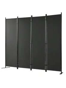 4 Panel Room Divider, 5.6ft High Room Dividers And Folding Privacy Screens, Fabric Partition Room Dividers For Office, Bedroom, Dining Room, Study, Freestanding - Black - View 8