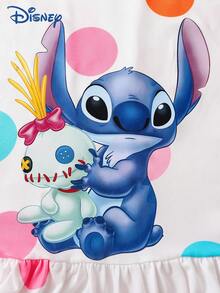 Disney Bộ 2 váy hè cho bé gái họa tiết mèo Marie và Stitch, kèm túi xách, chất liệu co giãn, thích hợp cho bé gái mặc hàng ngày, món quà tuyệt vời. - Nhiều màu - Xem 5