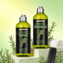 2件装迷迭香水溶性角蛋白洗发水和护发素套装，蕴含透明质酸、迷迭香、桂花、水解角蛋白，深层清洁温和保湿草本精华洗发水，适合所有发质。 - 洗髮+護髮素 - 查看 9