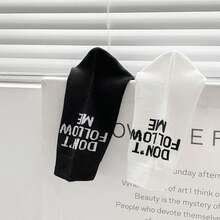 字母印花男士船袜，防臭吸湿黑白长筒运动袜，男士篮球袜，长筒棉袜 - 彩色 - 查看 4