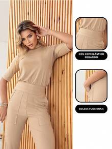 Maria do Luxo Women Two-piece Outfits - 米色 - 查看 4