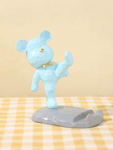 Cute Bear Shape Phone Stand Compatible With Both Mobile Phone And Tablet Multi-Color Cartoon Phone Holder Suitable For Desk, Bedside, Living Room, Study, Bedroom, Gift, Etc. Home Desk Decor Home & Office Gadget Tool Home Essential - White - View 13