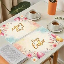 Bộ 100/2/4/6/8/300 tấm lót bàn ăn cao cấp, với thiết kế họa tiết thỏ Phục Sinh tối giản hiện đại. Kích thước: 30*45 cm, nhiều mẫu mã để lựa chọn, phù hợp cho bữa ăn Phục Sinh và trang trí nhà cửa. - Nhiều màu - Xem 4