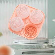 玫瑰花纹硅胶冰格，适用于制作鸡尾酒、威士忌冰球，也可用于制作果汁和其他冷饮。这款冰格也是情人节的理想礼物。 - 粉色 - 查看 6