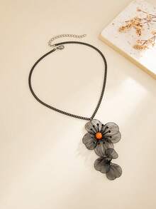 1件/2件套波西米亚风3D几何银杏叶项链耳环套装，优雅时尚，适合日常、派对、度假、情侣约会，女士节日百搭珠宝礼品 - 花 - 查看 9