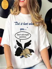 COOL SUMMER Supernaturals T Shirt Women Printed Design T-Shirts Female Comic Clothes - 白色 - 查看 1