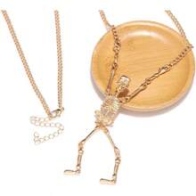 Collar esqueleto halloween mujeres fantasma esqueleto largo colgante niñas disfraz vestir joyería festiva - como en la foto - Ver 5