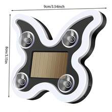 Solar Powered LED Car Atmosphere Light, Cute Butterfly Neon Light, Suction Cup Breathing Light, USB Rechargeable