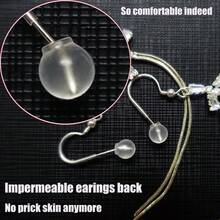 Handmade DIY Jewelry Earring Accessories, Anti-Slip Anti-Lost Silicone Ear Plugs - Transparent - View 8