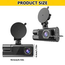 3-Camera Dash Cam For Cars, Driving Recorder, Front And Rear 1080P Full HD, 5GHz Dash Cams In Car Camera Three Lens Dashcams For Cars Front+Cabin+Rear Night Vision, 170°Wide Angle, Loop Recording,Car Accessory Dash Cam With Reversing Image Parking - A - Ver 6