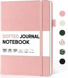 Blank Journal Notebook For Women &Amp; Men, Hardcover Leather Journal For Writing, Sketch Book, A5 Plain Paper Notebook For Drawing &Amp; Sketching, , Perfect For Office School Home Supplies, Patchwork Floral - Màu H - Xem 1