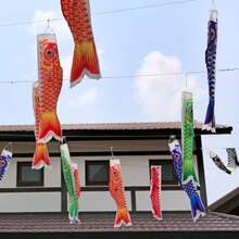 CYPN5 Piezas Banderas de Japonesas de Satén Coloridas para Decoración de Interiores y Exteriores Resistentes y Vibrantes para CasaFashion - 227100879 - Ver 5