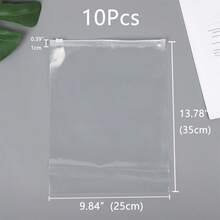10pcs Portable Travel Shoe Bags, Space-Saving Dust-Proof Storage Bags, Moisture-Proof Zipper Shoe Bags, Waterproof Drawstring Pockets, Wardrobe Dust-Proof Organizer Bags, Unisex Travel Shoe Bags, Ideal For Travel, Cruise, Vacation Shoe Storage And Protection. Travel Organizer Drawstring Shoes Pouch Shoes Cover For Men For Women Packing Cubes Travel Essential Cruise Essentials Holiday Essential - Clear - View 10