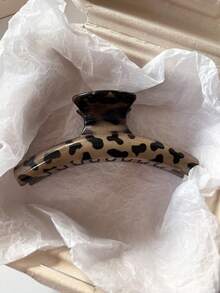 2个/1个女士4.33英寸/11厘米卡其色/棕色轻质塑料发夹，时尚百搭高端优雅简约纯色发爪，适合日常、休闲、派对、通勤、海滩、丸子头、马尾辫、洗脸、化妆、服装配饰，女士发爪夹优雅发饰 - 彩色 - 查看 3