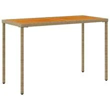 vidaXL Mesa de jardín con tapa y madera de acacia beige 115x54x74 cm - Beis - Ver 6