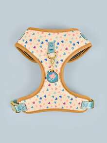 Luxury Design Pet Harness & ID Tag Set, High-Quality Metal Fittings, Fashion Printed, Suitable For Small, Medium And Large Puppies, Ideal Valentine's Day And New Year Gift - Multicolor - View 25