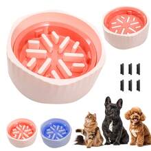 Comedero lento para mascotas: comedero de doble función para gatos y perros, antiaflijamiento y antivómito - 32 onzas - Ver 11