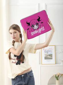 Random Pattern Laptop Sleeve, Fabric Laptop Protective Case, Soft Laptop Bag, Soft Laptop Protective Shell, Laptop Sleeve, Flat Pouch, Laptop Zipper Bag, Laptop Protective Cover, School & Business Office Supplies, Back To School Special - Multicolor - View 2